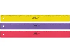 Lat Plastic Assorti Kleuren, 30 Cm
