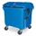 Vuilcontainers,1100l,romp HDPE blauw,HxBxD 1460x1370x1210mm