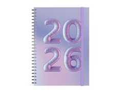 Agenda familial 2026 Lannoo A5 Bubblicious 7 jours/2 pages lilas