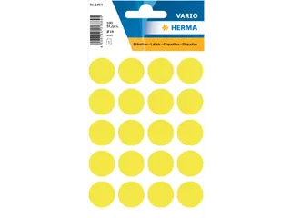 HERMA 1884 Multipurpose etiketten Rond 19mm Fluor Geel 100 stuks - 1