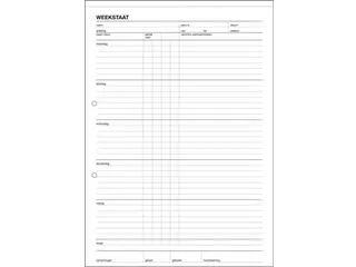 Expres weekstaat, ft A4, Nederlandstalig, 50 vel - 3