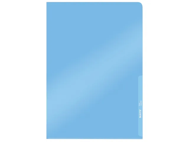 Insteekmap L-map Leitz Premium A4 0.15mm Pvc Blauw Glashelder