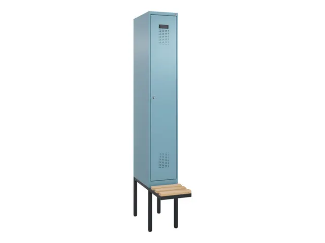 locker met bank,voor scheiding van kleding,HxBxD 2120x300x815mm,1vak