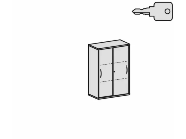 schuifdeurkast HxBxD 1150x800x430mm romp grafiet decor front onyxgrijs