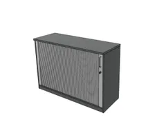 jaloeziedeurkast,HxBxD 825x1200x445mm,1xhouten vloer,MS-donkergrijs