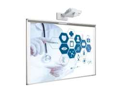 Projectiebord 126x231cm Enkelvlaks 16:9 mat wit finger touch