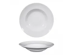 Spaghetti/pasta bord 27cm wit porselein