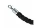Corde de délimitation torsadée 1,5m avec crochets chromés Noir