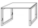 Bureaus 650-850x1200x800mm Plaat Noten Frame Aluminium-Zilver