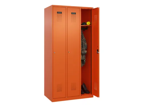 locker,HxBxD 1850x900x500mm,3vak,vak B 300mm,cil.-slot,staand op vloer