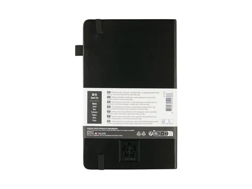 Notitieboek Sakura hard cover large lijn zwart 130x210mm