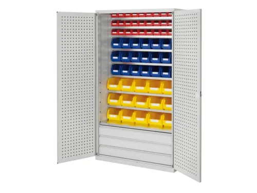 Ruime Bakkenkast 1950x1130x590mm 3laden 66 Magazijnbakken Geperf