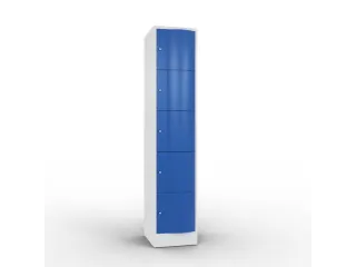 lockerkast,HxBxD 1950x396x540mm,1x5vakken,romp RAL7035,front RAL5010 - 2