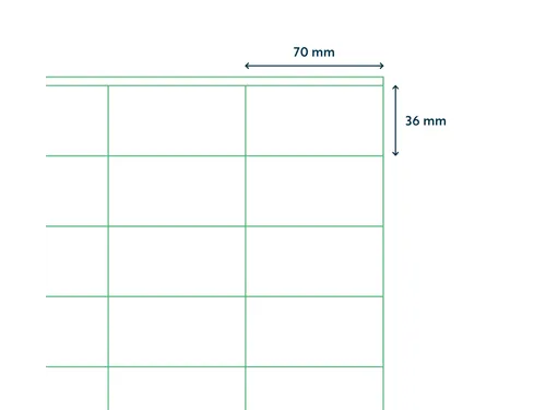 Etiket Rillstab 70x36mm Wit 2400 Stuks