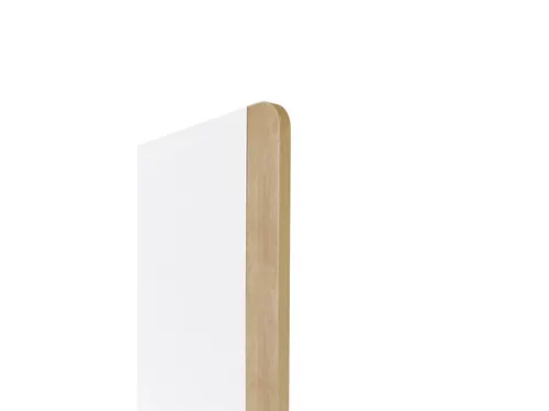 Whiteboard Rocada Natural 100x120cm wit mobiel 2-zijdig melamine magne