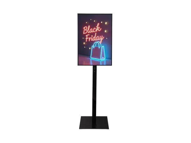 Verlichte Infostandaard LED Slide In A1 Zwart