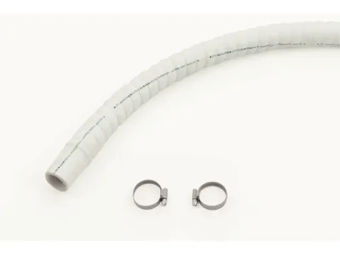 Slang 3 meter autoclaaf silicon wit gewapend