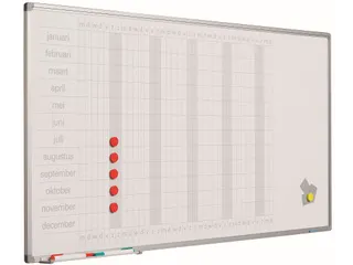 Magnetisch Planbord 60x120cm Softline profiel 8mm Jaar NL - 1