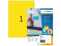 HERMA 4401 Gekleurde etiketten A4 210x297mm Geel 100 stuks