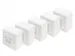 CAT 6 aansluitdoos afgeschermd 2x RJ45 8P8C LSA Wit opbouw set 5 stuks