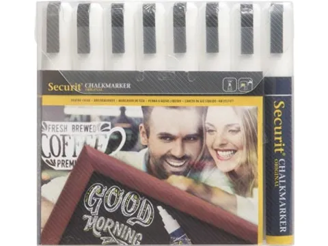 Krijtmarker Medium, Etui Van 8 Stuks, Wit