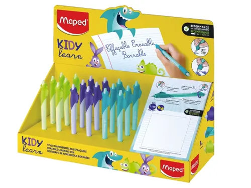 Oefenpen Maped Kidy Learn Magic uitwisbaar display à 18 stuks assorti