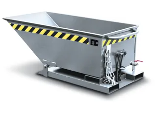 Kiepbak voor spaanders,HxLxB 610x1390x840mm,0,4m³,draagverm. 300kg - 1