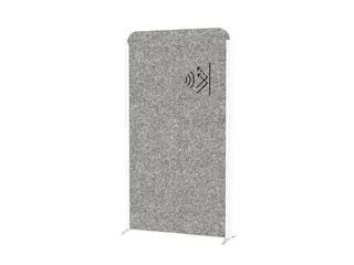 MAULcocoon Scheidingswand Akoestisch 100x180cm Grijs Voet Wit - 1
