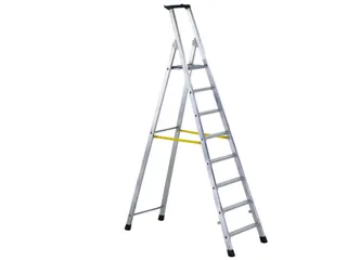Boktrap Aluminium H 1 70m L 2 49m 8treden Platform Spreidbeveiliging - 2