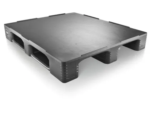 hygiënepallet,HxLxB 160x1200x1000mm,geregenereerd kunststof,zwart