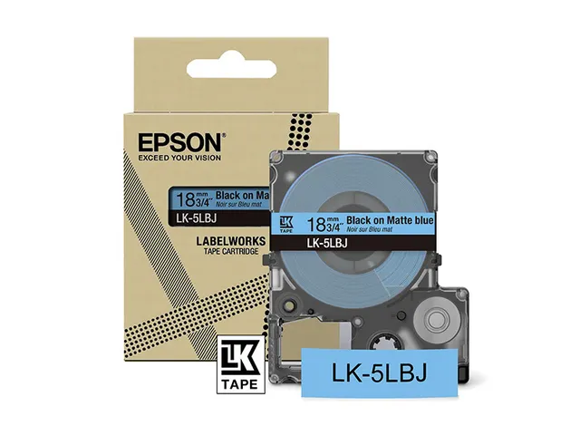 C53S672081 Epson 18mm blauw zwart LK5LBJ lettertape mat 8m