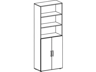 kantoorstelling HxBxD 2160x800x420mm beuken - 6