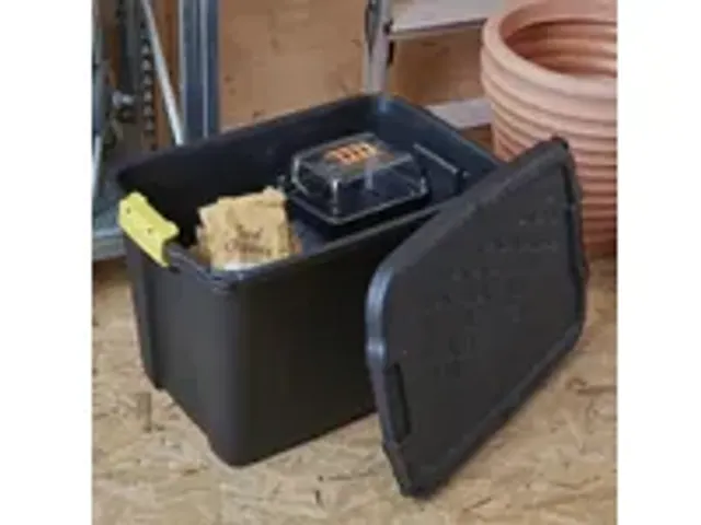 OUTLET Boîte de rangement robuste 60L avec poignées Noir