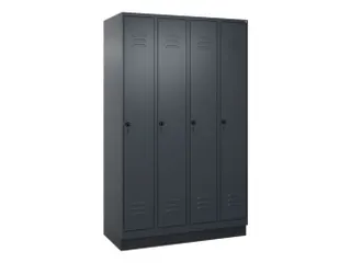 locker,HxBxD 1950x1200x500mm,4vak,vak B 300mm,draaigrendel,sokkel - 1