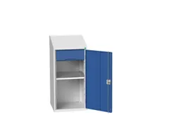 lessenaarkast 1130x525x550mm legbord en lade RAL7035 + RAL5010