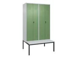 locker voor scheiding van kleding,HxBxD 2120x1200x815mm,4vak