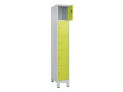 lockerkast,HxBxD 1950x300x500mm,1x5vakken,vak B 300mm,cil.-slot,voeten