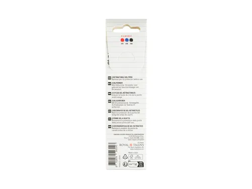 Gelschrijver Sakura Gelly Roll Classic 3 kleuren assorti