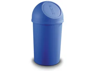 afvalbak,25l,HxØ 615x312mm,romp PP blauw,deksel PP blauw - 1