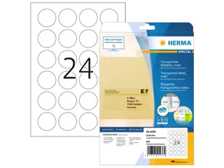 HERMA 4236 Transparante sluitetiketten Mat A4 Rond 40mm 600 stuks - 5