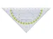 Equerre Géométrique 1552 160mm Tranparent Avec Bande Jaune