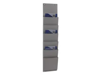 kantoorplanner 6 vakken HxB 900x210mm plank(en) PP antraciet - 1