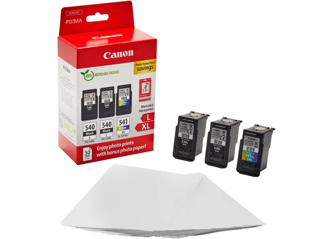 photo value pack 2 x PG-540L + 1 x CL-541XL, 5224B015, 4 kleuren