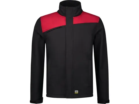 Tricorp Bicolor 402021 softshell, zwart/rood, maat M, per stuk