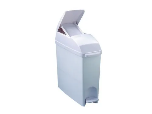 Basica,pedaalemmer voor vrouwelijke hygiëne,wit