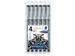 Fineliner Staedtler Pigment 308 zwart set 4+2 gratis 0.05-0.8mm