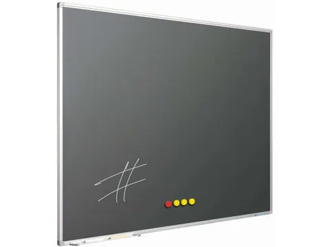 Krijtbord 120x300 cm Softline alu profiel 8mm grijs emaille