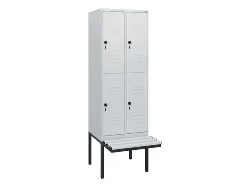 Dubbeldekse dekenkist,HxBxD 1950x600x815mm,2x2vak.,vak B 300mm