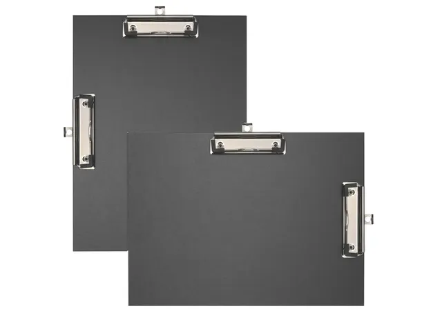 Klemplaat dubbel papier uit 4 zwart