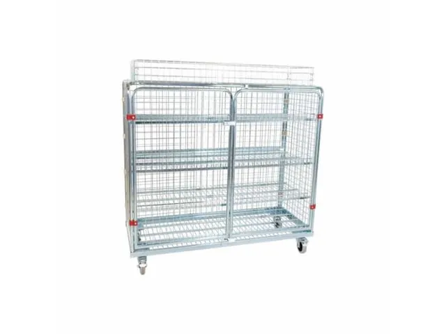 ballenwagen,draagverm. 500kg,HxLxB 1550x1500x620mm,3gaaswanden,deur